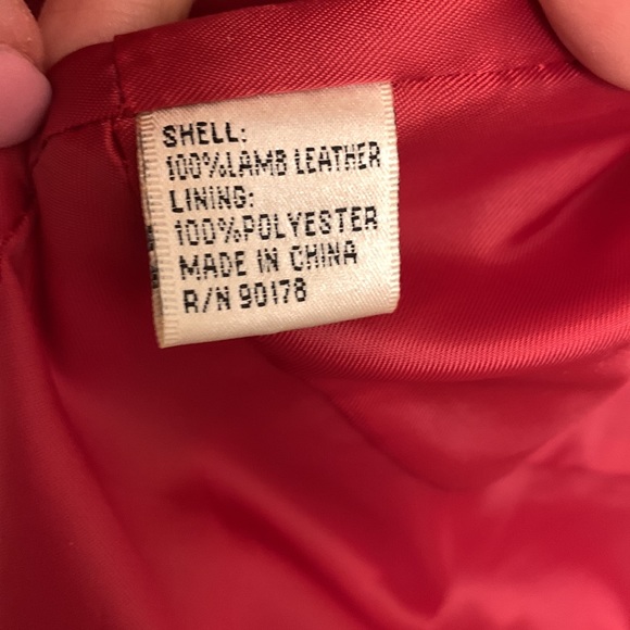 Genuine Leather Jacket Beautiful Red Perfect Fall Outfit - Picture 7 of 16